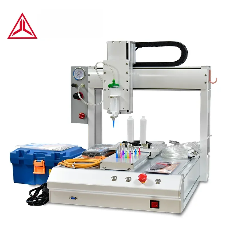 Automatic 30ML Silicone / Epoxy Resin / UV Liquid Glue Dispenser CNC Glue Dispensing Machine Syringe Needle Robot Dispens Glue