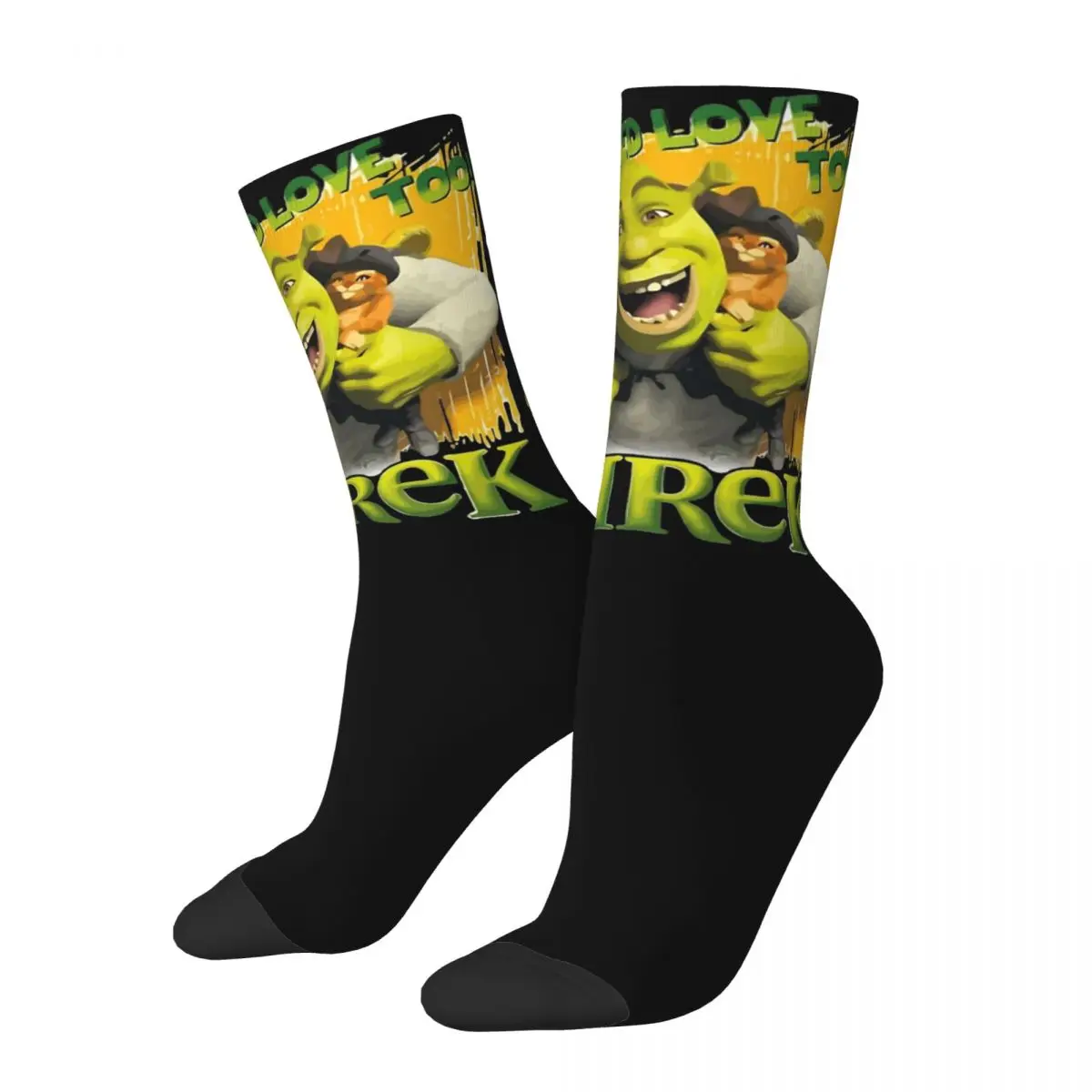 

Women Sexy Shreks Meme Face Socks Warm Casual Funny Cartoon Socks Hip Hop Stuff Middle TubeStockings Best Gift