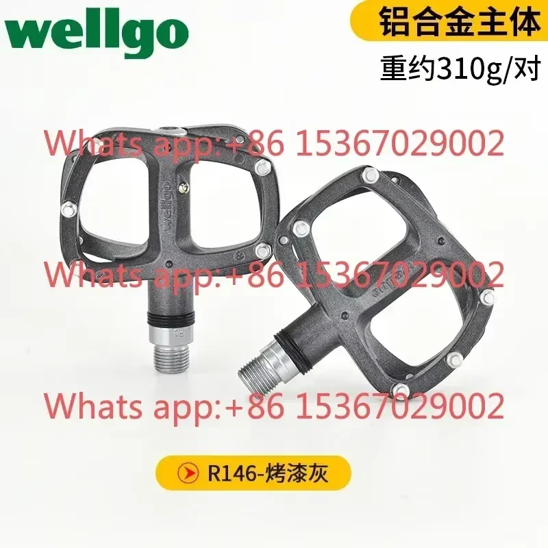 Wellgo R146 Road Folding Bicycle Pedal Aluminum Alloy Lightweight Peilin Bearing Foldable Pedals for Bike Cycling Accessories