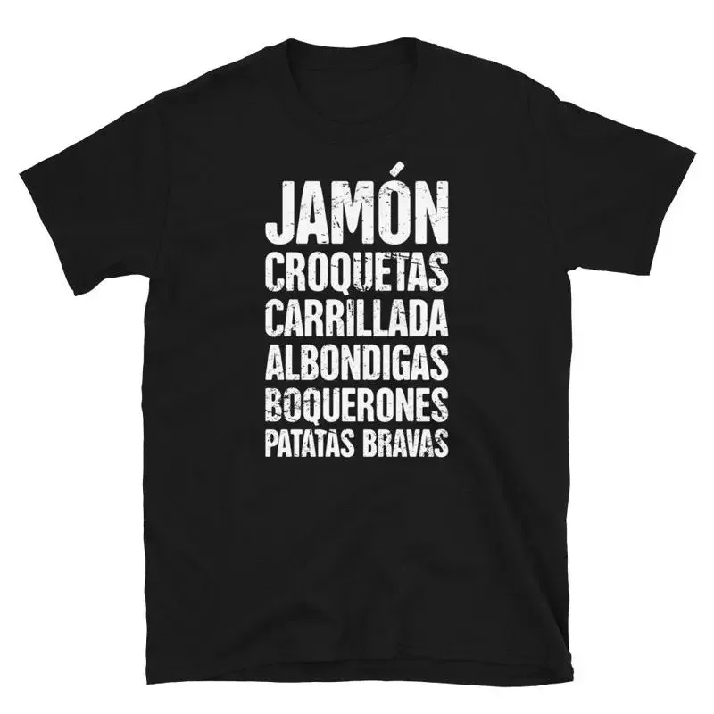 Tapas T Shirt Distressed Spanish Food Funny
