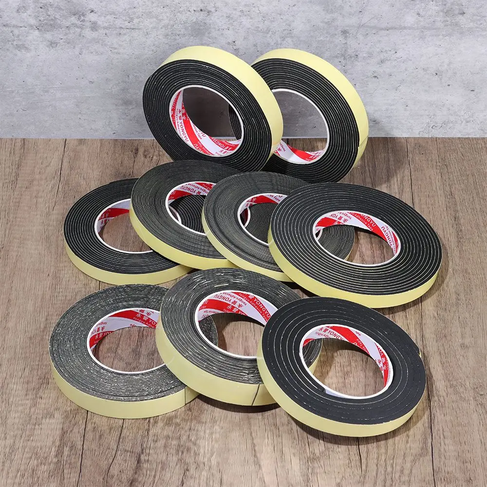 1PC Home Improvement Window Door Weather Stripping Waterproof Rubber Strip Tape Seal Strip Foam Sponge Single Sided Adhesive