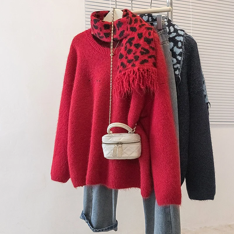 

Trendy Slim Fit Women's Knitwear Large Size Faion Letter Print Sweater Autumn Winter Casual Comfortable Breathable irt