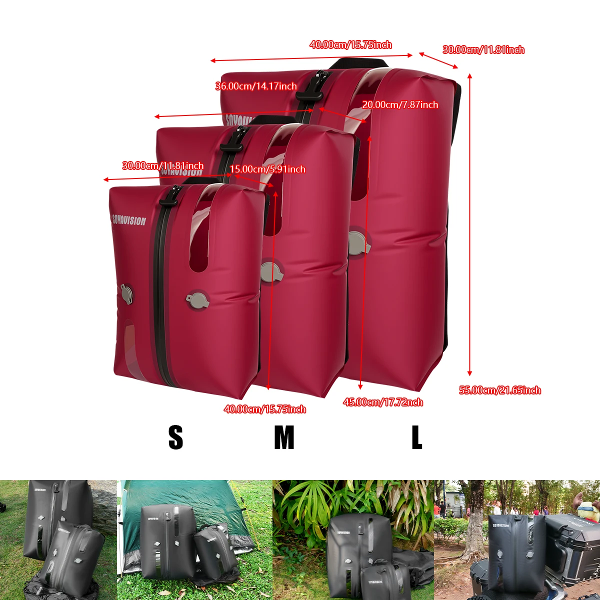 Waterproof Outdoor Vacuum Compression Bags Camping Travel Clothing Storage Bags Space-Saver Organizer for Riding Hiking Trips