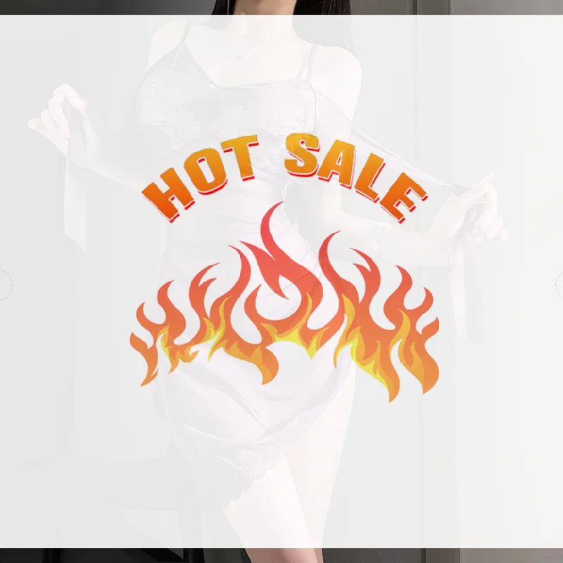 

Sexy Lingerie Suspenders Lace Nightdress Chest Tie See-through Pure Desire Uniform Pajamas