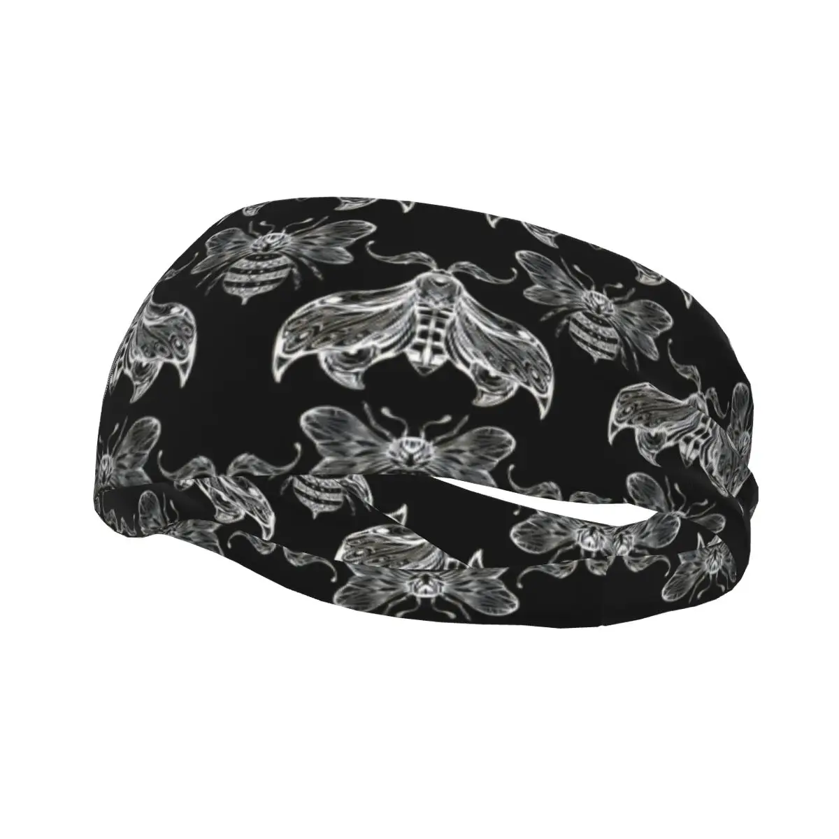 

Sports Sweatband Breathable Headband Sweat Hair Head Band Boho Bee And Moth Yoga Headband