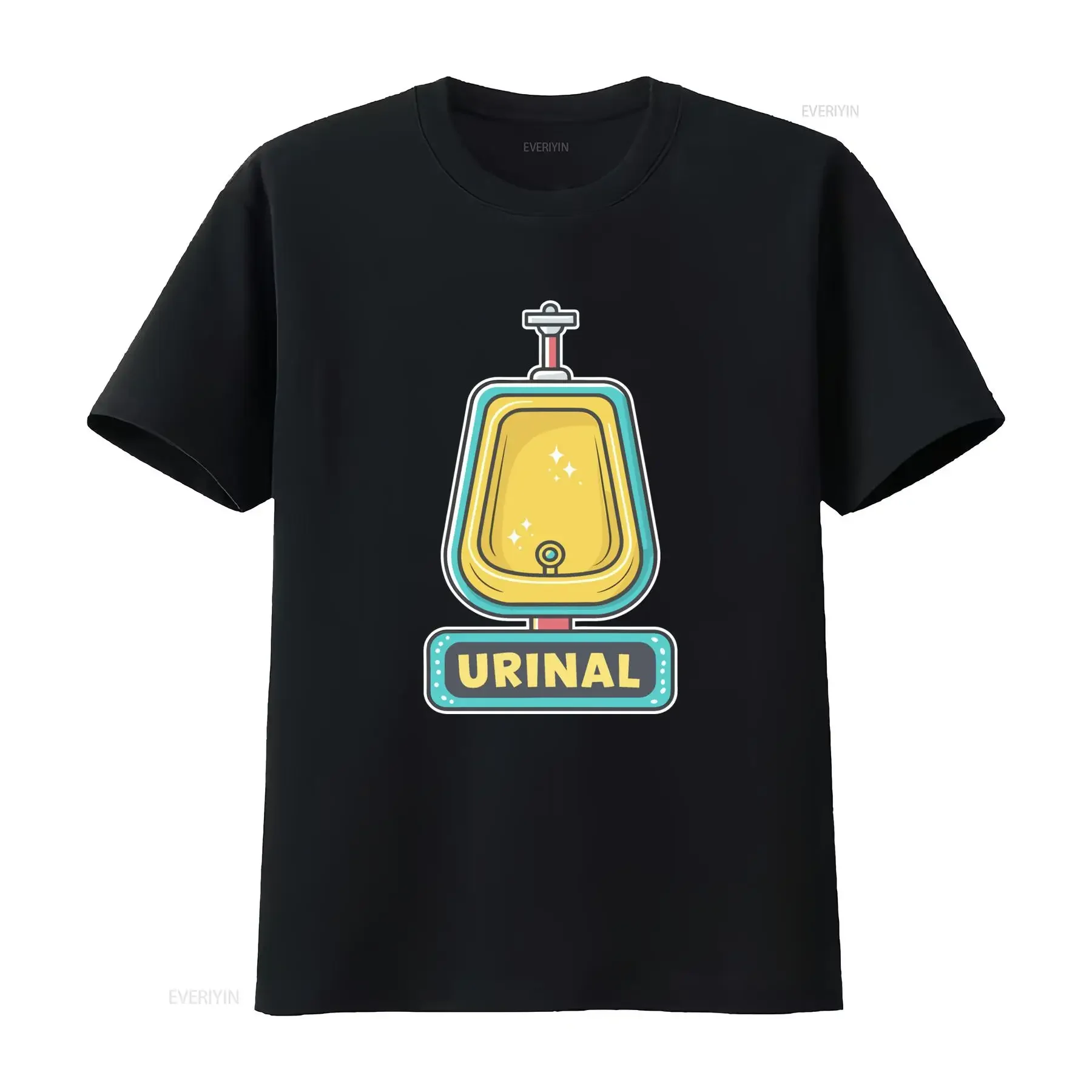 Funny Urinal Design T Shirt for Men Unique Hospital Health Medical Safety Print vintage Washed Slightly designer clothes
