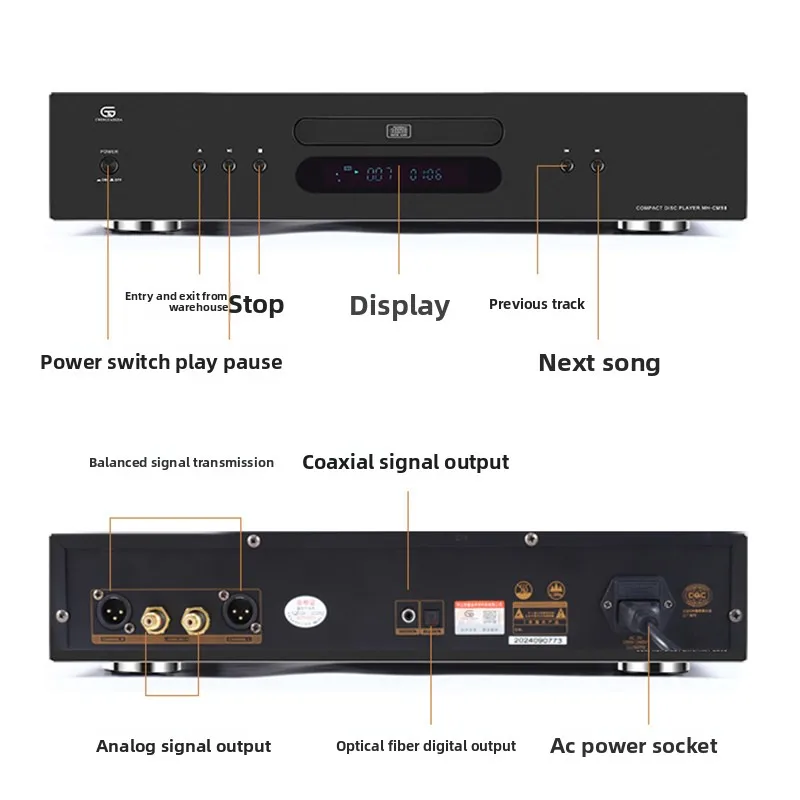 BREEZE 2027 Shock Releases CGD Pure CD Player Dual BB1794 Decoder Fever CD Player Imported CD Movement HIFI Audio CD Player