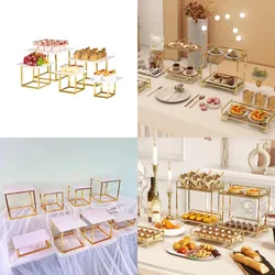 Buffet Banquet Candy Bar Decoration Wedding Cake Stand, Food, Bread, Flower, Dessert Holder, Birthday CupCake Cookies Stand