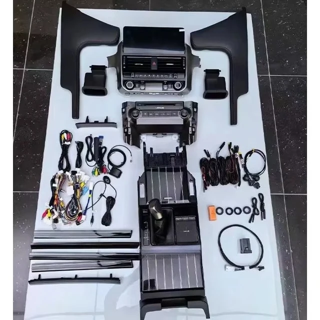 GX460 Interior Upgrade Gear Shift Center Console Modification Dashboard Large Screen Installation Interior Panel
