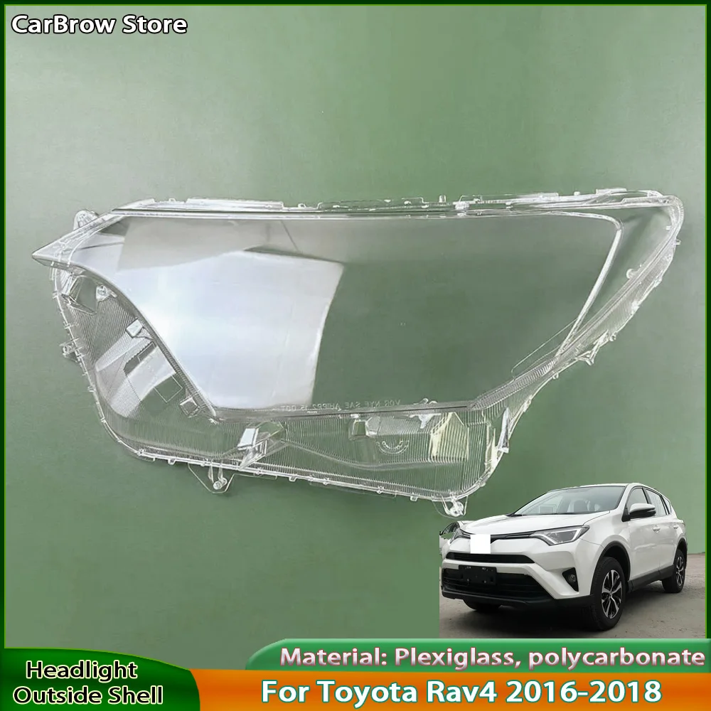 

Для Toyota RAV4 2016 2017 2018 2019 крышка фары прозрачный абажур в виде линзы из плексигласа замена оригинального абажура