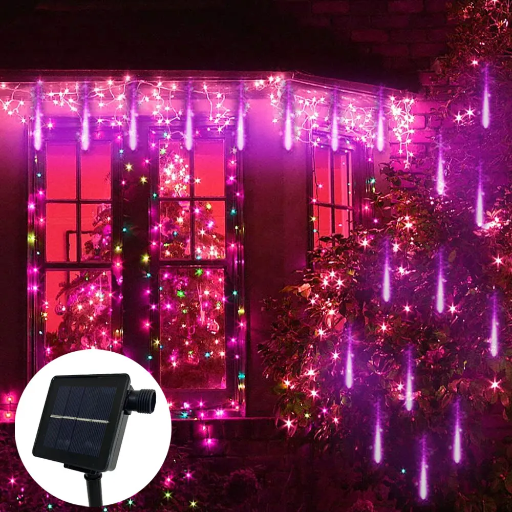 

Outdoor Decoration Solar LED Meteor Shower Lights Falling Rain Drop Fairy String Light Waterproof Christmas Party Garden Holiday