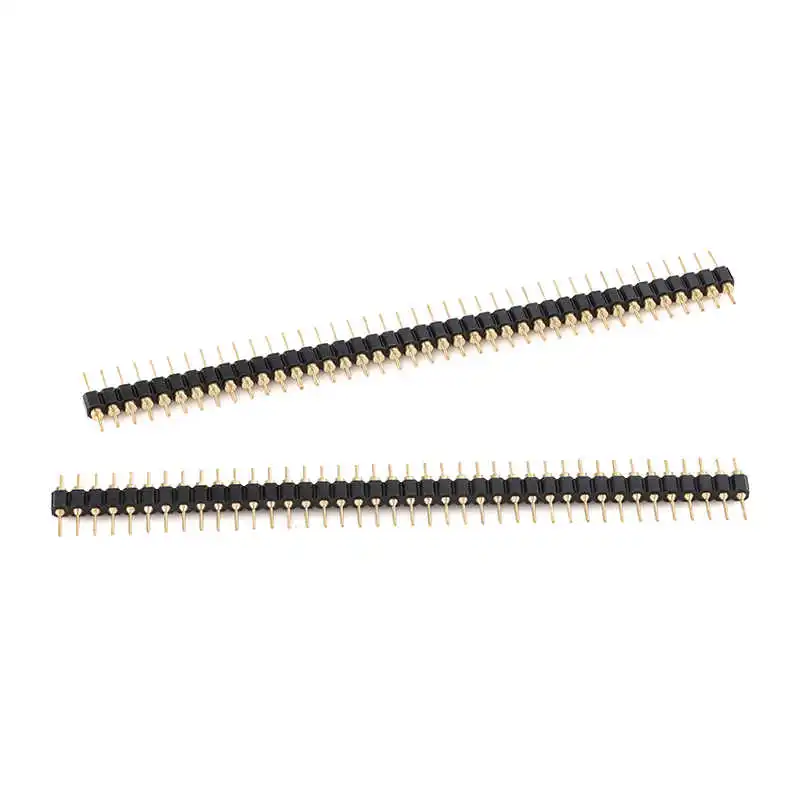 Original 2.54mm pitch 1/2*40P single/dual row pin headers/round pin headers/round straight pins/gold-plated round hole pins