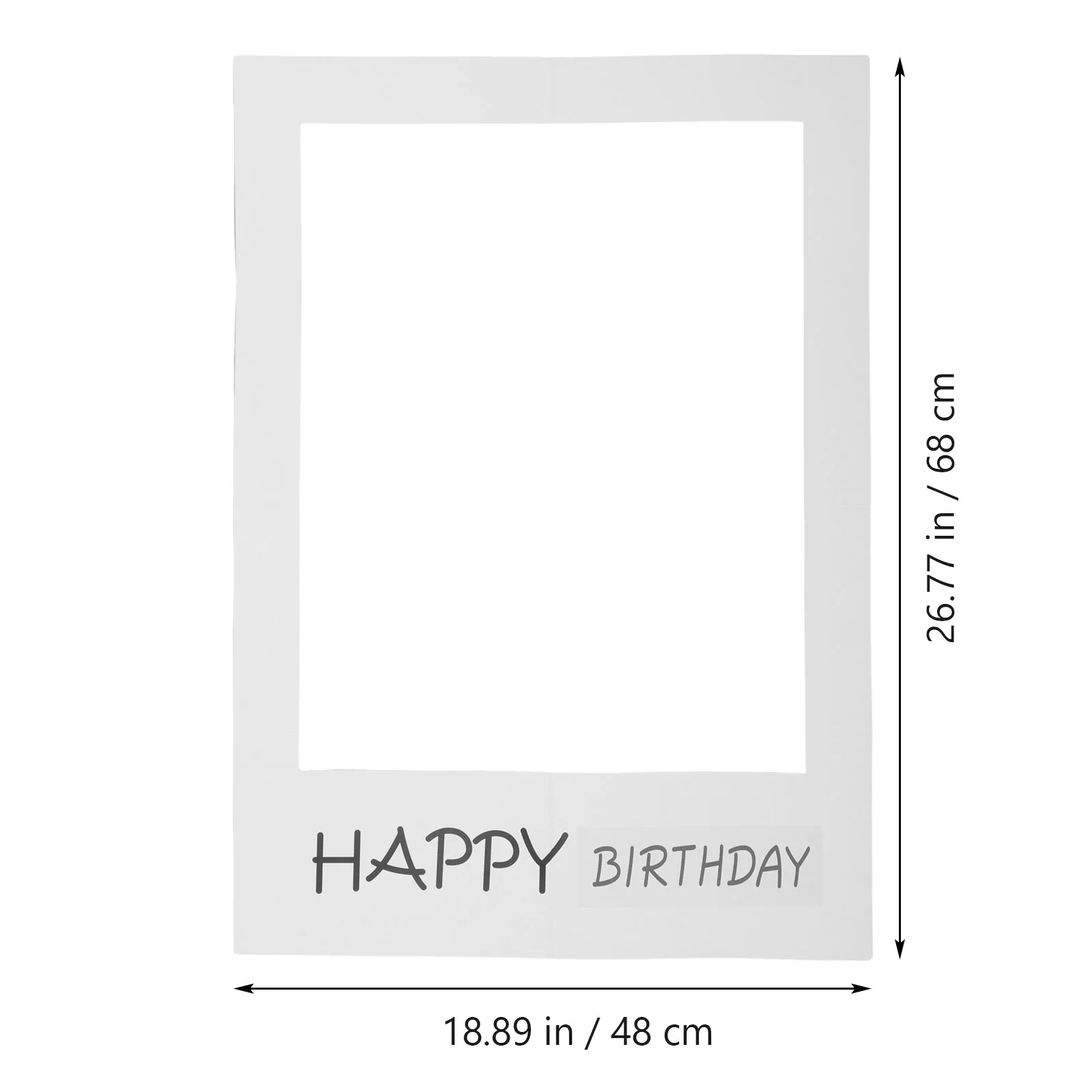 Birthday Paper Photo Frame Decoration Picture Prop Inflatable Selfie Booth Stand Accessories Happy Cutout Blank Party