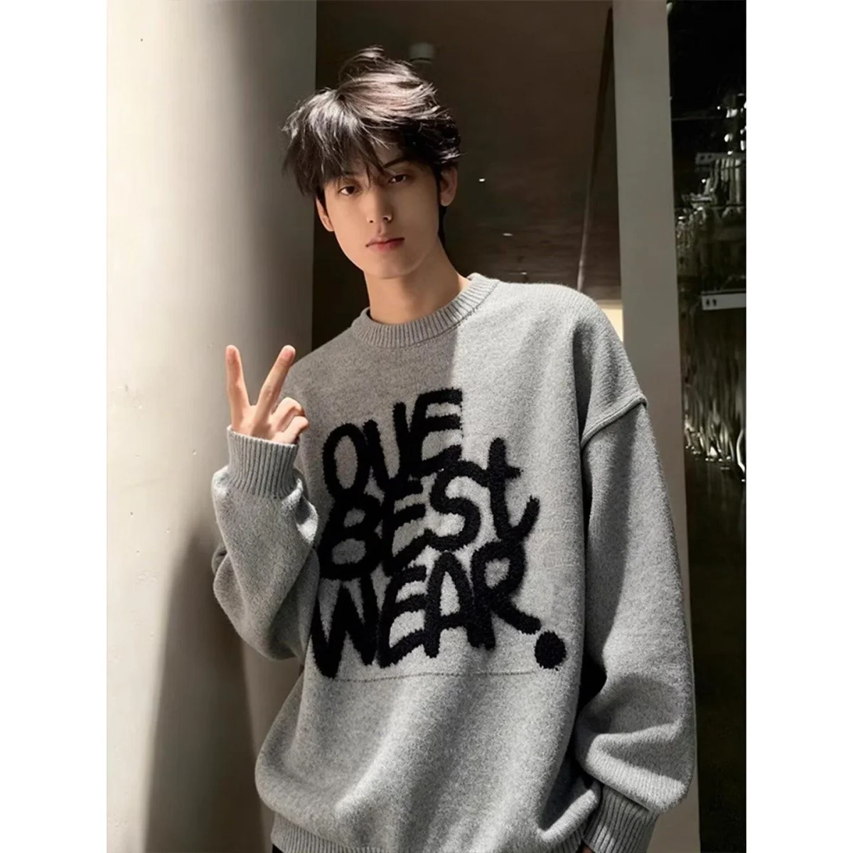 

Sli round Ne Knitted Sweater Men's Slim Fit Outerwear Autumn Winter Faionable Brand New 2026 Casual Long Sve Top