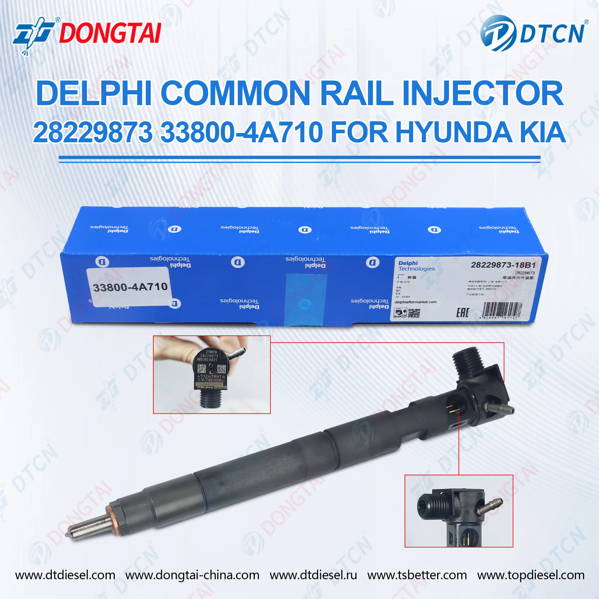 De Lph I Original Common Rail Injector 28229873 33800-4A710 For HYUNDA KIA