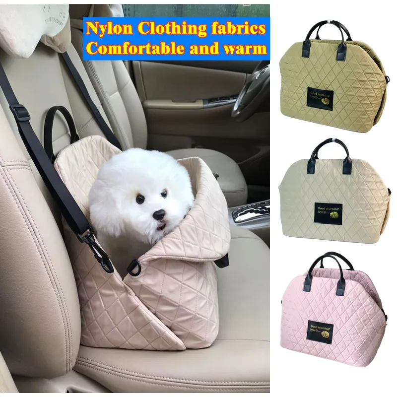 Bolsa de transporte portátil para mascotas, cálida perrera, Control de asiento de coche, portadores antideslizantes, cama segura para cachorros,