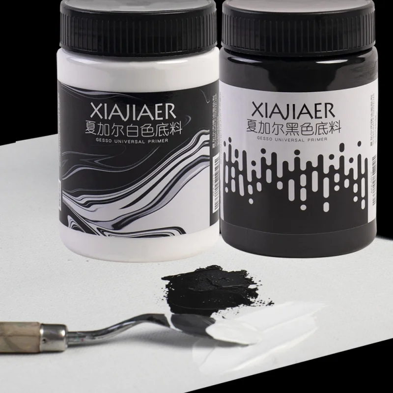 300ml/xiajiaer black and white primer Plasticizing paste acrylic medium acrylic pigment additive