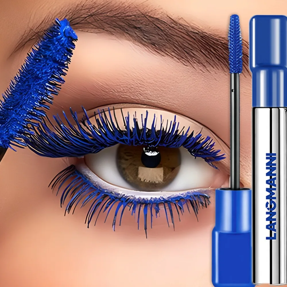 8 Colors Green Mascara Thick Curling Waterproof Natural Eyelashes Long Lasting Blue White Pink Black Eye Makeup Korean Cosmetics