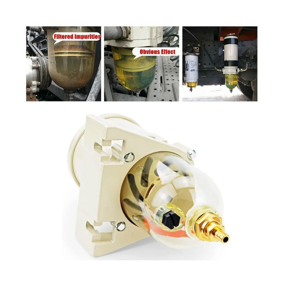 

500FG 500FH морской двигатель топливный гоночный фильтрующие элементы автомобиль лодка грузовик масловодоотделитель фильтр с нагревательным стержнем 12 В