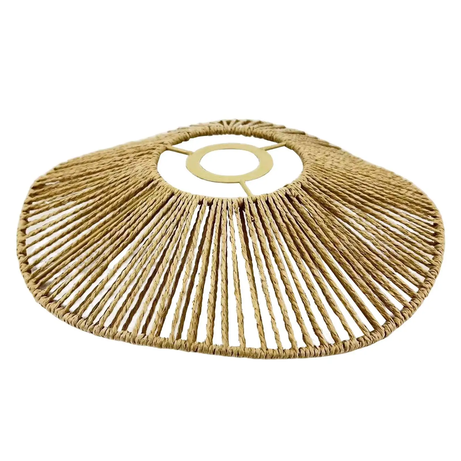 Woven Rope Lampshade Rustic Ceiling Lamp Shade Drop Lamp Pendant Lamp Shades Chandelier Covers Shades for Kitchen Island Home