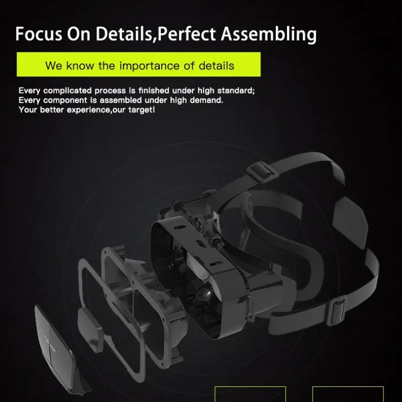 VR バーチャルリアリティグラス ホーム 3D ビューイング VR ヘルメット 4.7-7 インチの大画面携帯電話に適しており、ゲームコントローラーをサポート