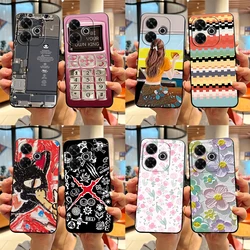 For Xiaomi Redmi 13 4G Case Redmi13 Stylish Pattern TPU Soft Silicone Shockproof Cover For Xiaomi Poco M6 4G Bumper Phone Case