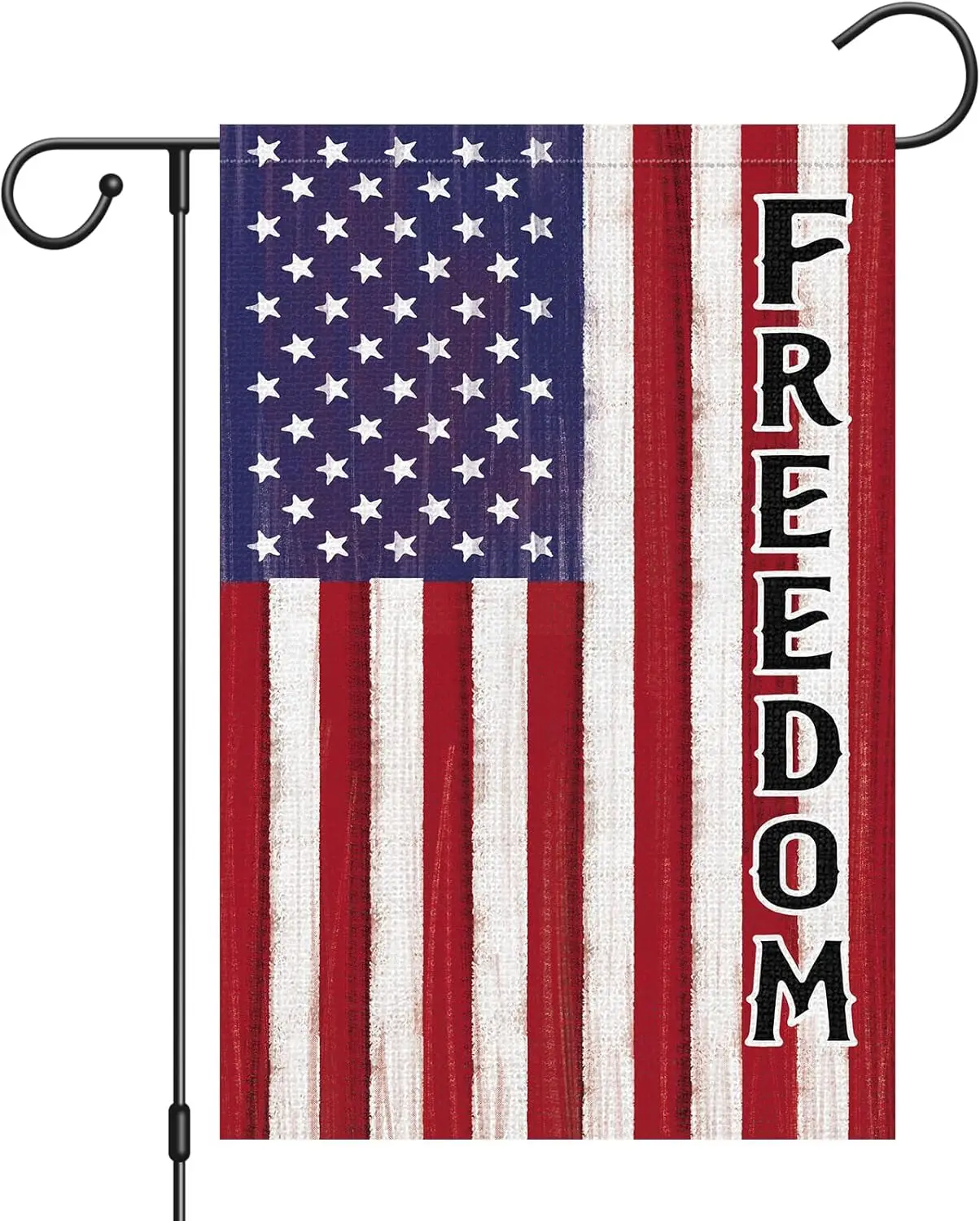 Heyfibro American Freedom Flag USA Garden Flag 12x18 Inch Double Sided, Patriotic 4th of July Yard Flag for Independence Day yyi