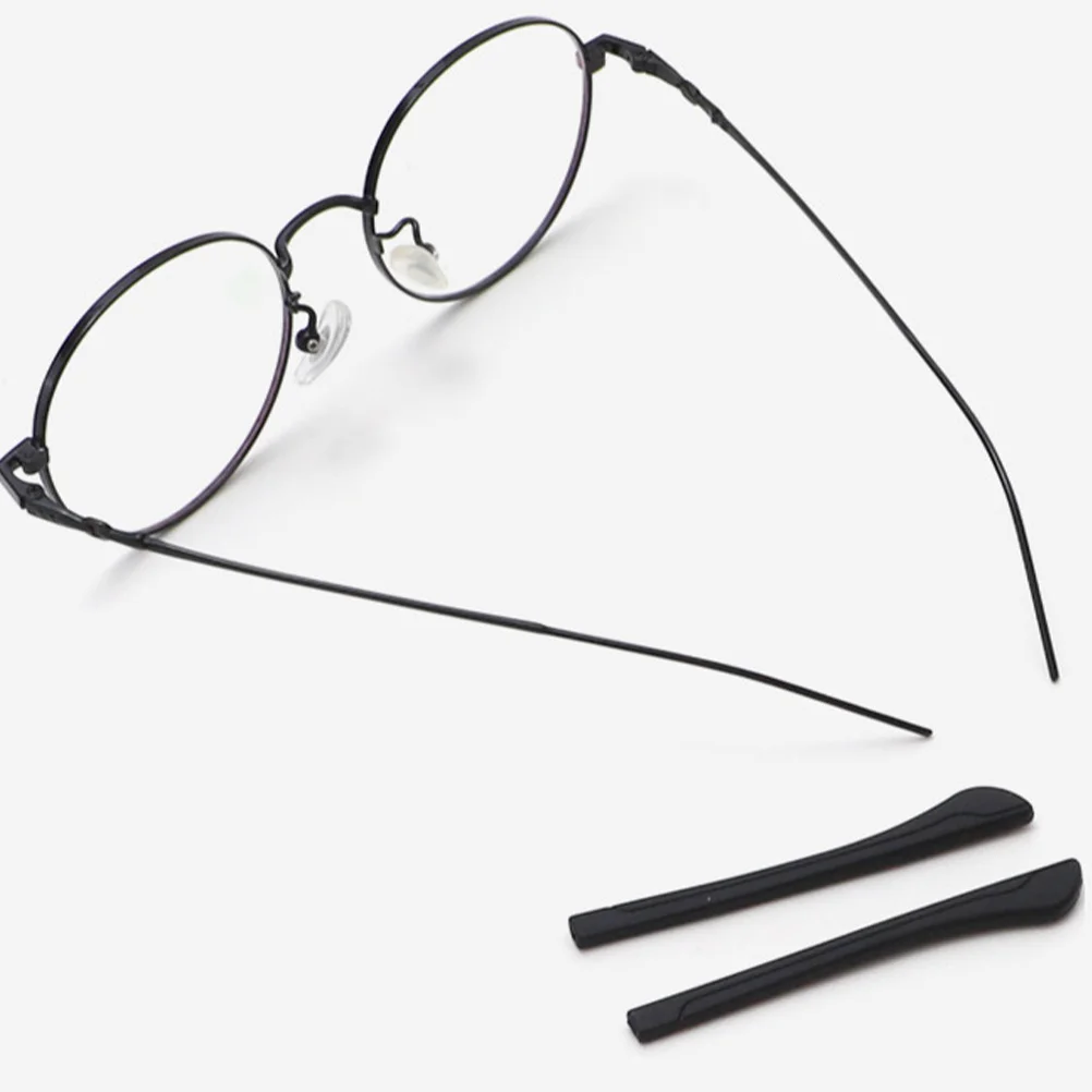 

20Pcs Silicone Anti-Slip Eyeglass Temple Sleeves Ergonomic Design Soft Material Longlasting Elasticity Compatible with Various