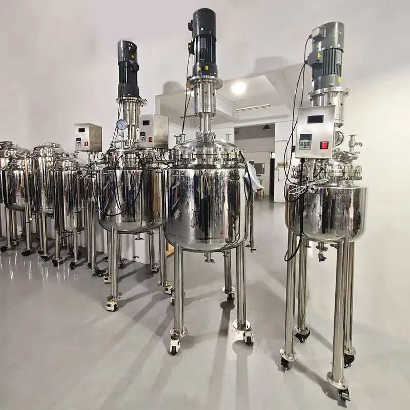 for Electric Mixer Chemical Tank Reactor Mixing Tank Jacket Stainless Steel Reactor 1L 2L 5L 10L 20L 50L 100L 200L 500L