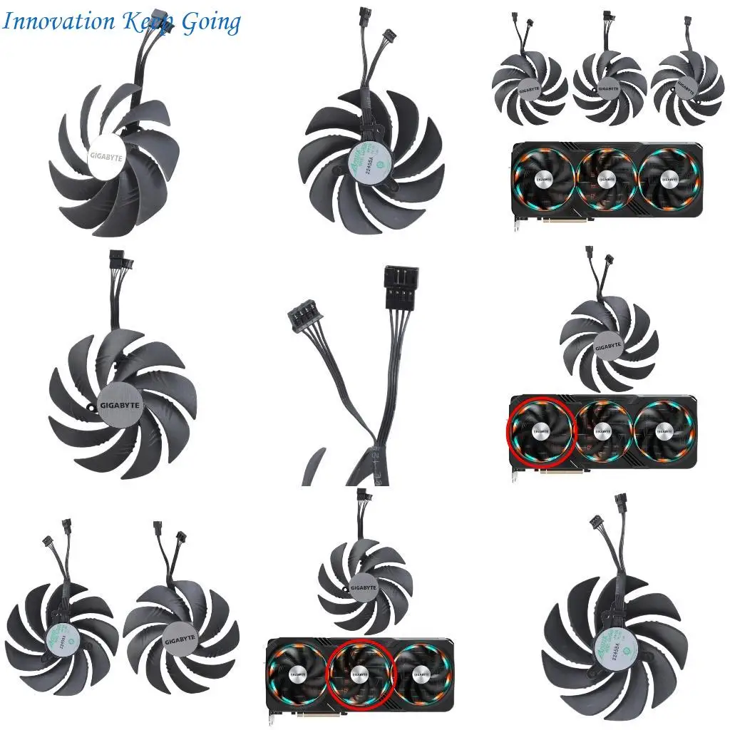 

E65C 105 мм 4PIN T129215SU Охлаждающий вентилятор DC12V 0,5A вентилятор графического процессора для игровой карты RTX4090 OC