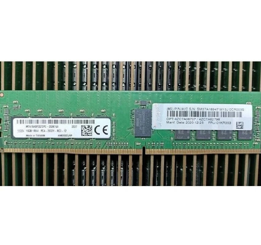 NEW 16GB  01KR353 4ZC7A08707 1Rx4 DDR4 PC4-2933Y RDIMM Server Memory