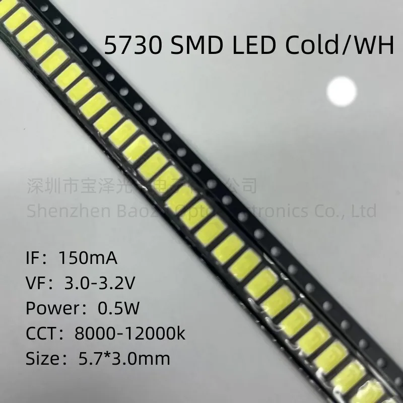 5730 0.5W SMD LED Red Yellow Green White Blue Pink 5630 Light Emitting Diode 100pcs/Lot