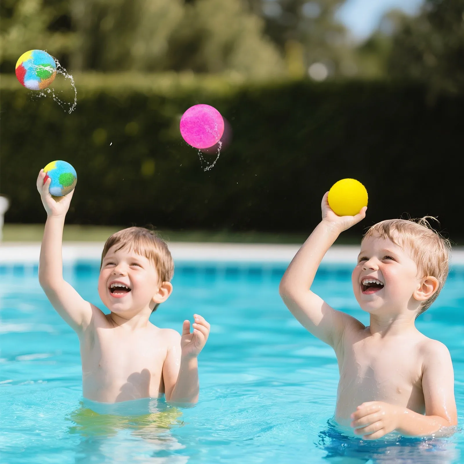 

50 шт., шарики для замачивания воды, многоразовые губчатые шары для воды, игрушки для всплесков, бассейн, пляж, открытый, летние игры для плавания, игрушки, разные цвета