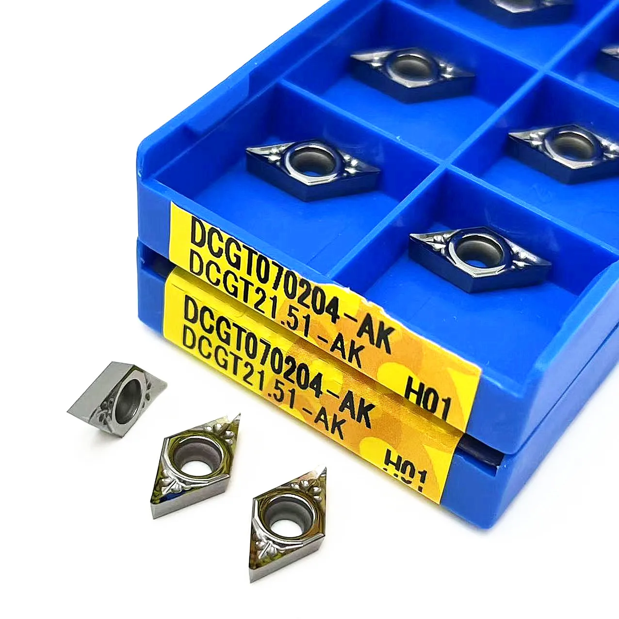 10 pz DCGT070208 AK H01 DCGT070204 inserto in metallo duro CNC lama di taglio in alluminio tornio CNC portautensili strumento lega di alluminio scanalato