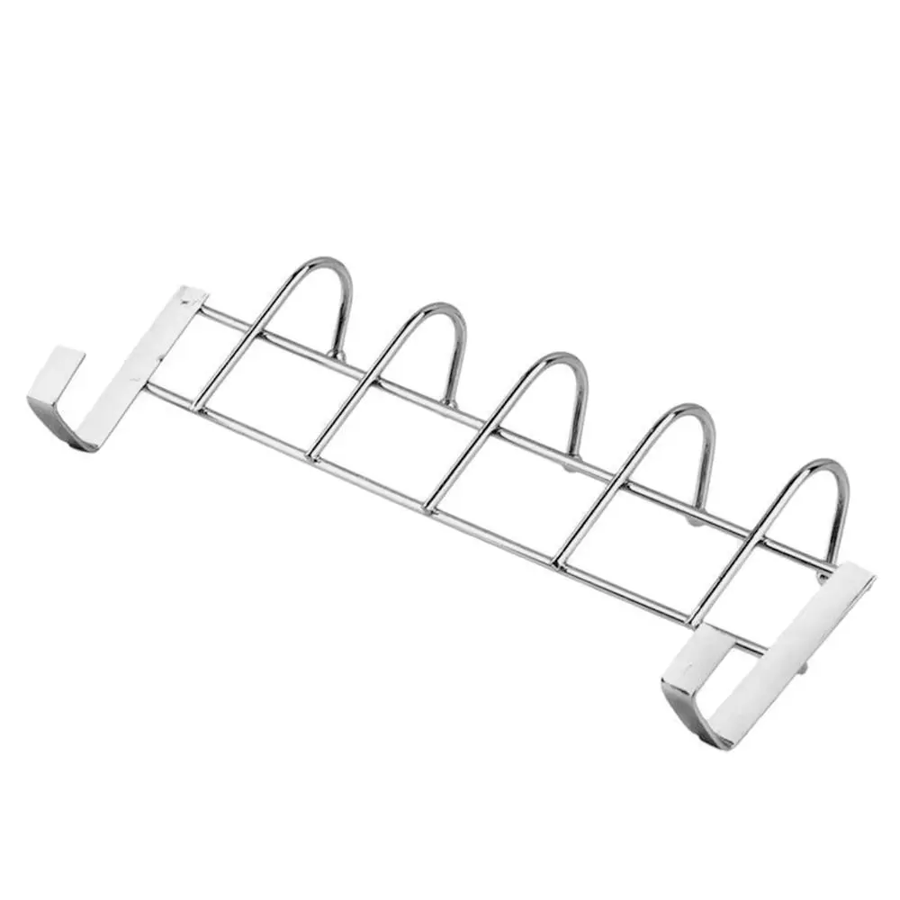 Convenient Coat Hanger Good Load-Bearing Bathroom Organizer Door Hook Towel Hanger Rack 5 Hooks Rack