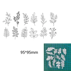 leaf Metal Cutting Dies Mold Scrapbooking Decoration Paper Cards Craft Knife Mould Blade Punch Template Embossing Stencils