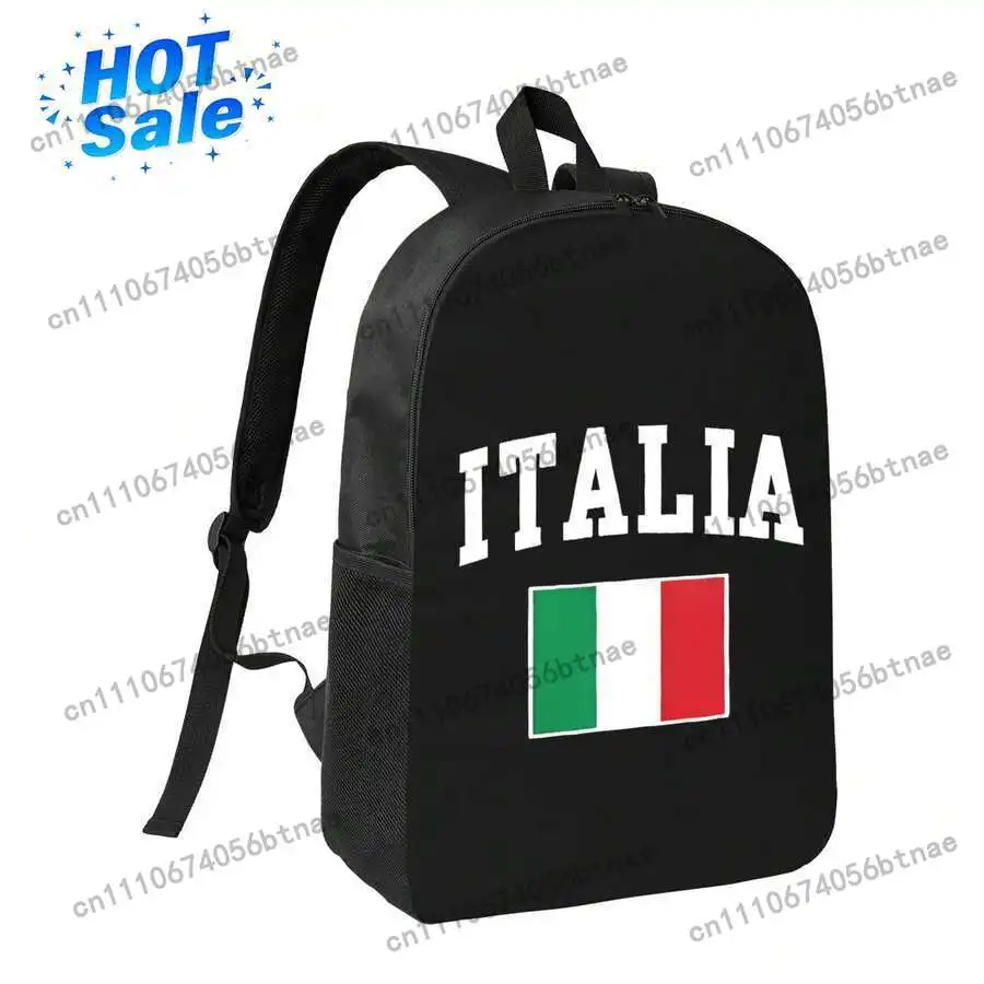 Italia Flag Backpack Waterproof Lightweight Laptop Backpack Shoulder Bag Casual Daypack For Women Men