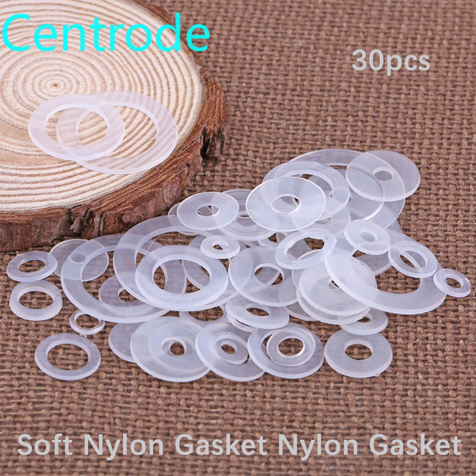 Soft Nylon Gasket Nylon Gasket Nylon Insulated Flat Pad Plastic Gasket Plastic Gasket M3-M20 30PCS