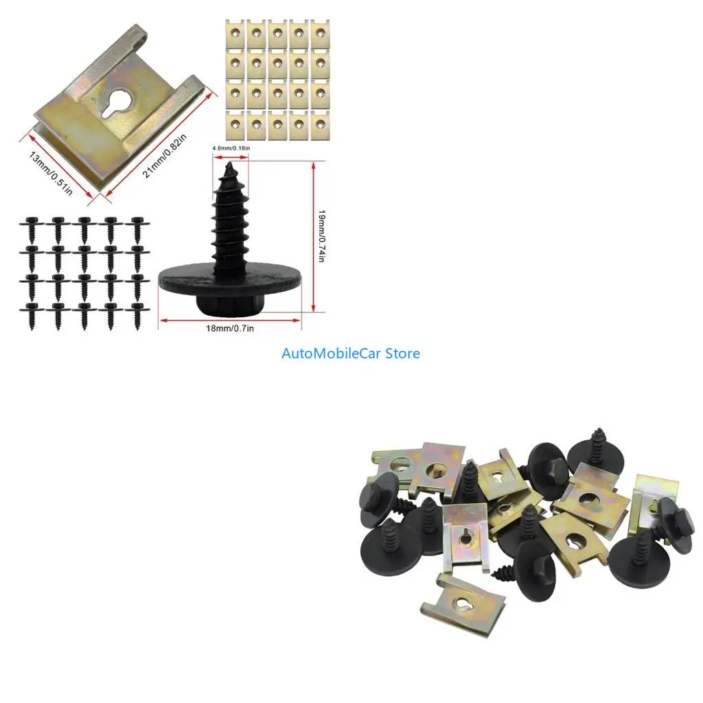 G8TE Self-Tapping Screw Washer Nut Quick Release Under Tray Sheet Metal Clips 40x