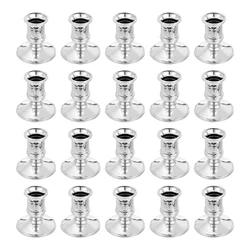 20pcs Pillar Base Plastic Candlestick Holders Taper Candlesticks Pillar Base Holder Wedding Party Ornaments Home Decoration