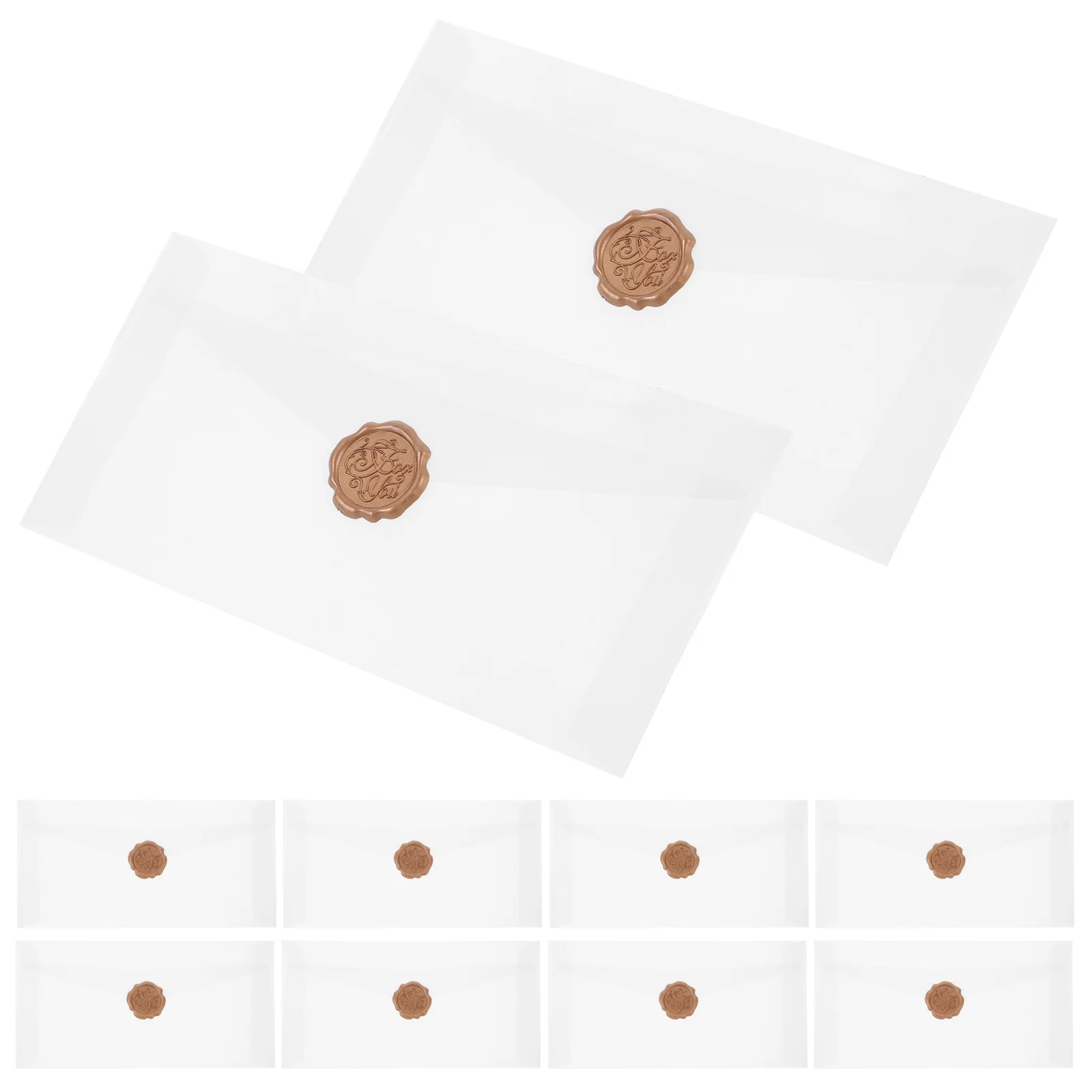 

10Sets Translucent Envelopes Blank Envelope for Invitation Cards Greeting Cards Mailing Letters Festival Multi-Function