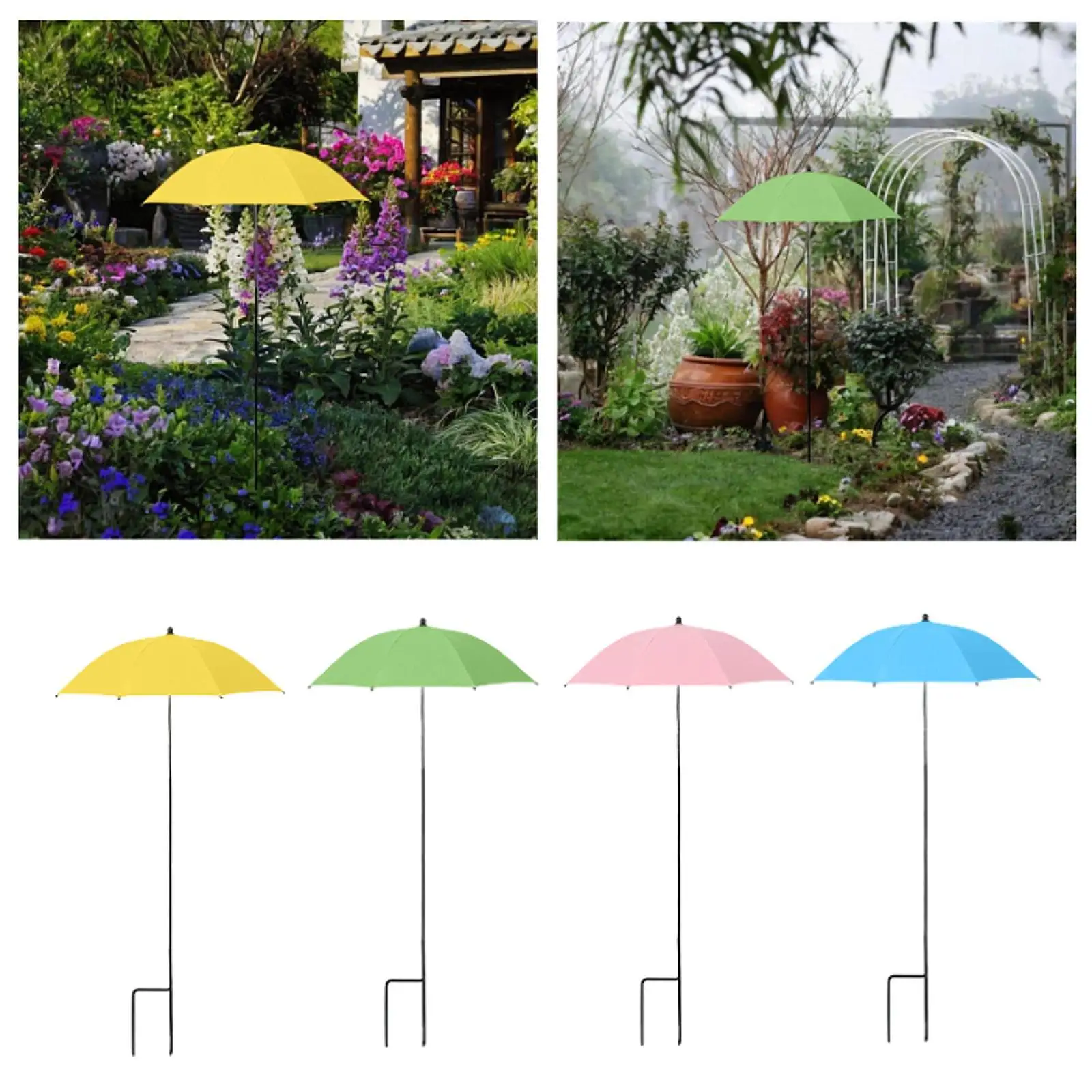 Large Plant Umbrella Sunblock Cover Alloy Polyester Material for Garden Potted Plants Flower Beds Outdoor
