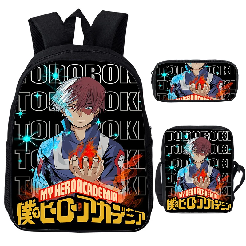 Mochila De My Hero Academia para niños y niñas, Juego de 3 piezas, bolsa de libros con estampado 3D, Boku no Hero Academia, mochilas escolares de Anime