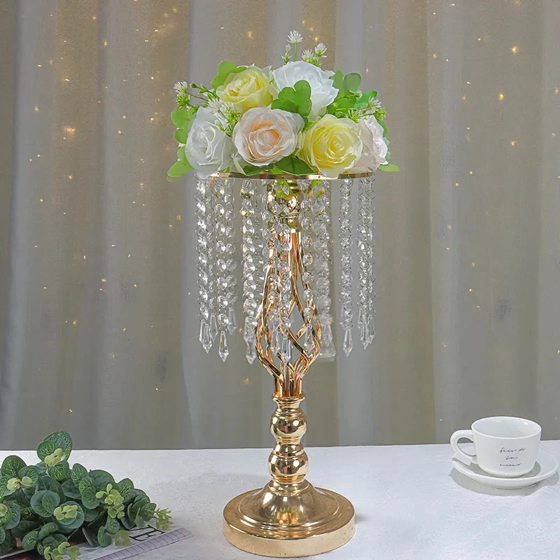 10pcs H30cm/100cm Wedding Party Table flower stand Centerpieces Decoration Metal Crystal Flower Rack Holder Stand Road Lead 2926