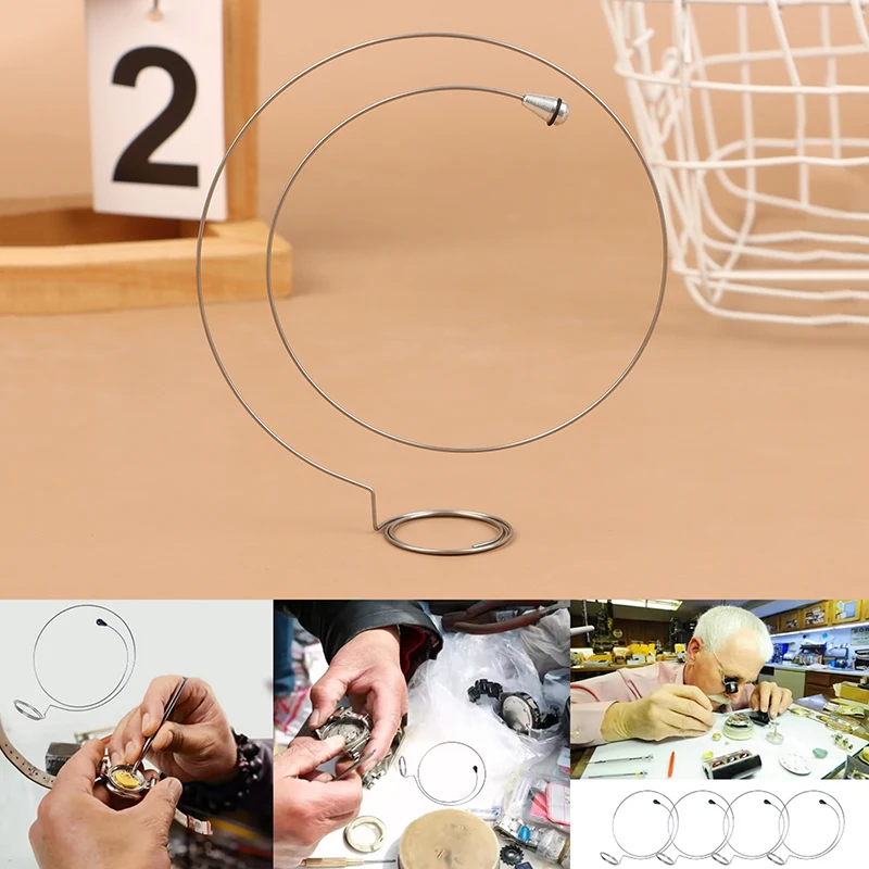 ~*New 1Pc Stainless Steel Wire Eye Loupe Eyeglasses Holder Watch Repair Easy To Stuck Magnifier Eyepiece Steel Ring Accessories