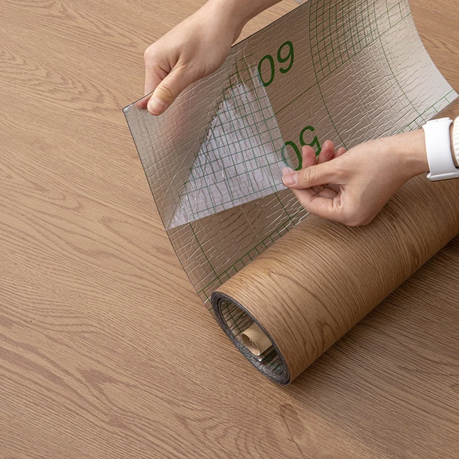 لفة أرضيات الفينيل 15.7 بوصة عرض × 118 بوصة طول/ 12.9 قدم مربع، قشر وعصا 2026 بلاط أرضيات لوح من الفينيل لأي غرفة، سهلة DIY #2