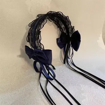 1Pc Kawaii Kat Oren Hoofdband Lace Bow Head Wrap Lolita Wedding Party Cosplay Meid Hoofdtooi Vrouwen Meisjes Anime Haar accessoires