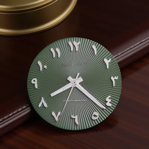 28.5mm NH35 dial Pink Arab dial S dial no luminous dial Silver stainless steel convex Arabic dial Watch accessories