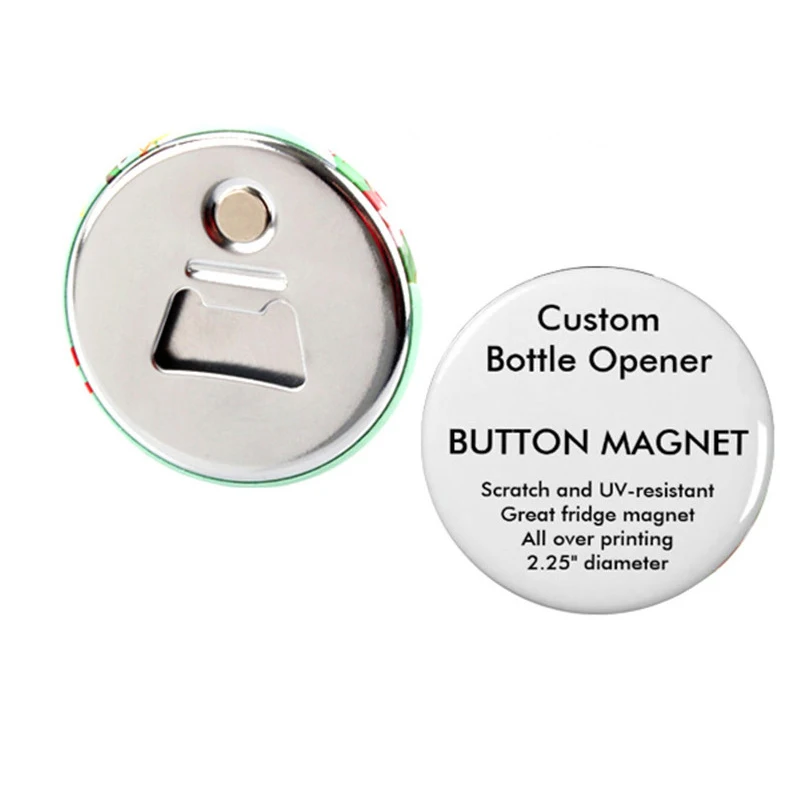 30pcs Customized Fridge Magnet Bottle Openers Promotional Gifts Custom Logo Metal Magnet with Beer Bottle Opener, 5.8cm 2.25inch