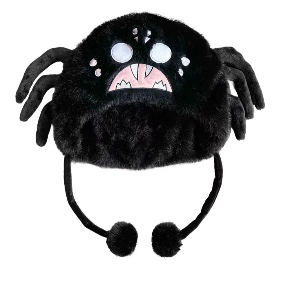 Chapeau en peluche araignée Don't Starves, mignon, Style Niche, oreillettes d'hiver, coupe-vent, épais et chaud, casquette polaire pour joueurs, enfants et adultes, nouvelle collection 2025